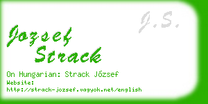 jozsef strack business card